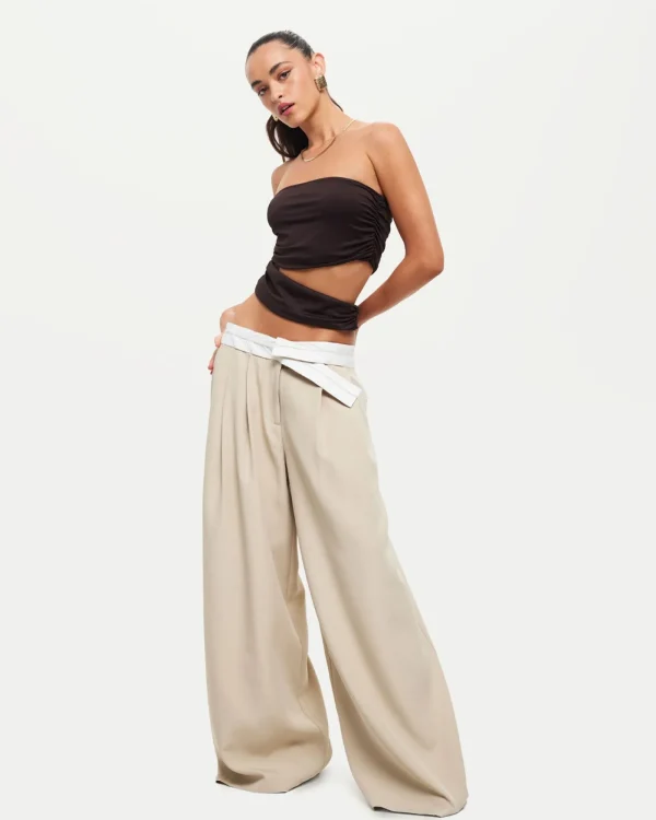 Cheap LIONESS Desire Pants In Oyster