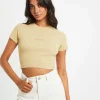Outlet AFENDS Dillon Abbie Recycled Cropped Tee In Natural