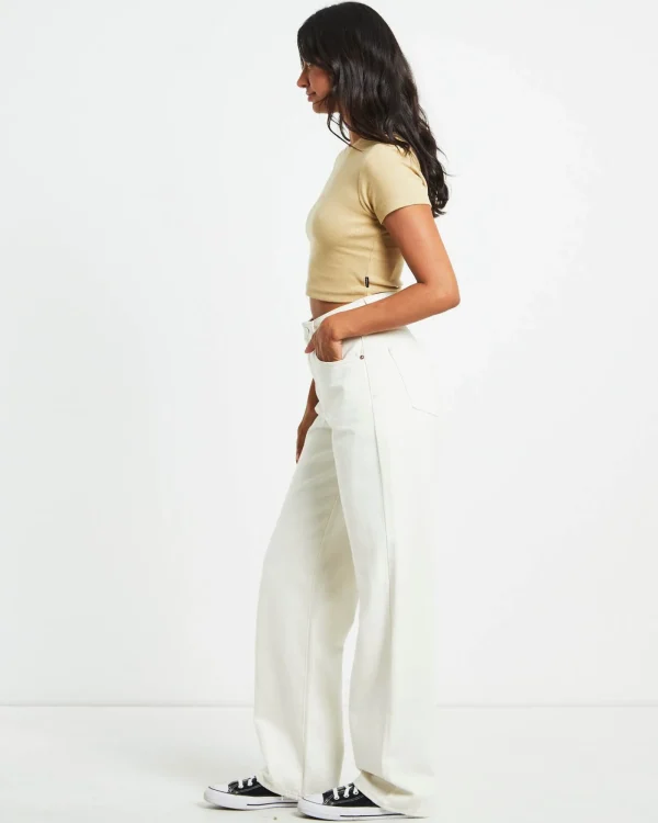 Outlet AFENDS Dillon Abbie Recycled Cropped Tee In Natural