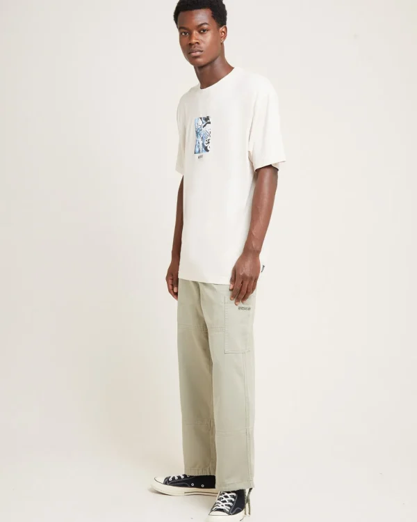 Hot AFENDS Dossy Hemp Boxy Fit Short Sleeve T-Shirt Moonbeam