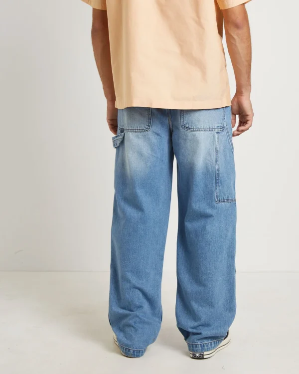 Cheap LARRIET Double Knee Carpenter Pants In Vintage Wash