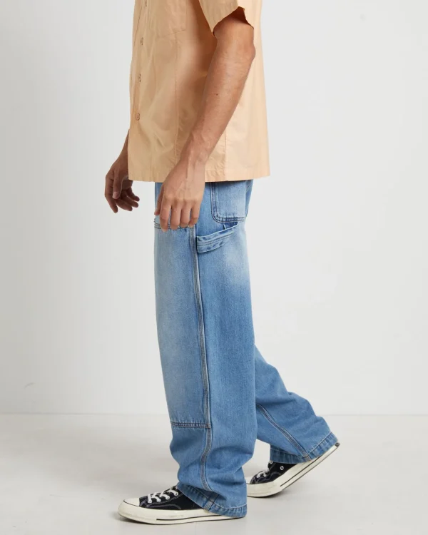 Cheap LARRIET Double Knee Carpenter Pants In Vintage Wash