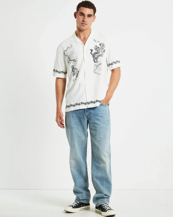 Outlet INSIGHT Draco Short Sleeve Resort Shirt In White
