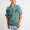 Hot INSIGHT Draco Short Sleeve Resort Shirt In Teal