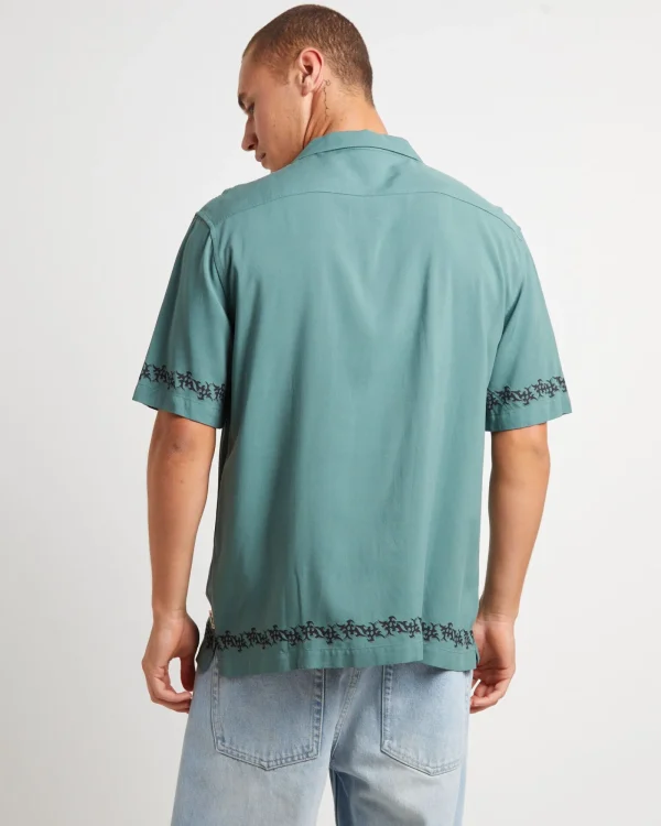 Hot INSIGHT Draco Short Sleeve Resort Shirt In Teal