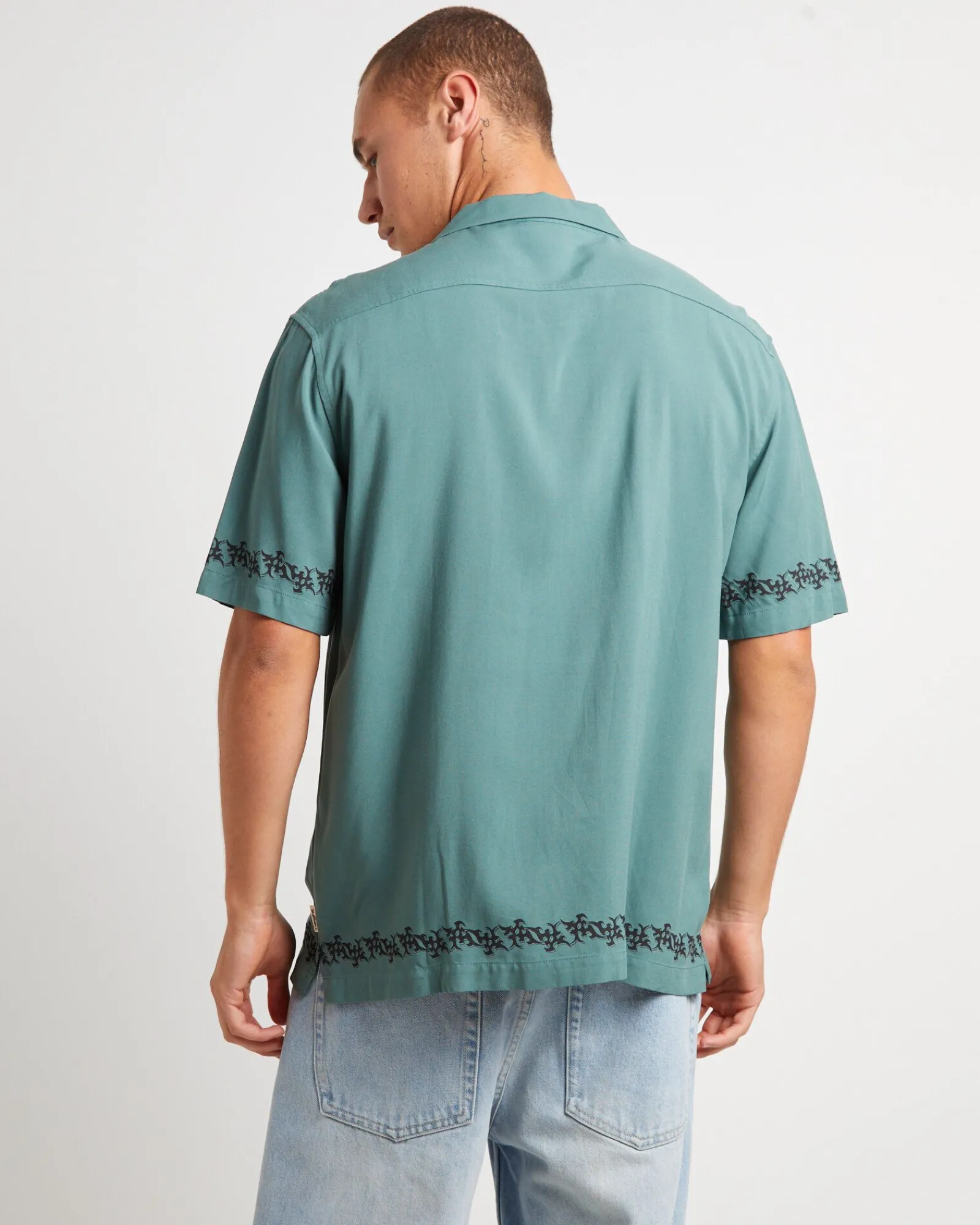 draco_short_sleeve_resort_1.webp Hot INSIGHT Draco Short Sleeve Resort Shirt In Teal