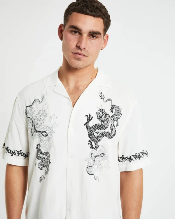 Outlet INSIGHT Draco Short Sleeve Resort Shirt In White