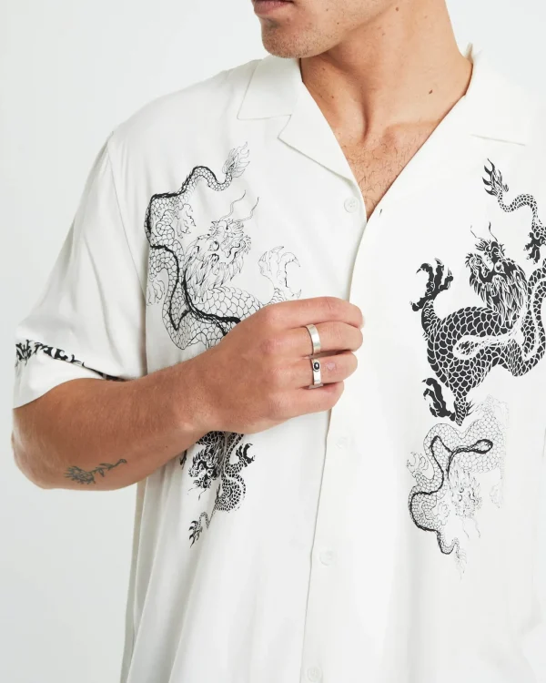 Outlet INSIGHT Draco Short Sleeve Resort Shirt In White