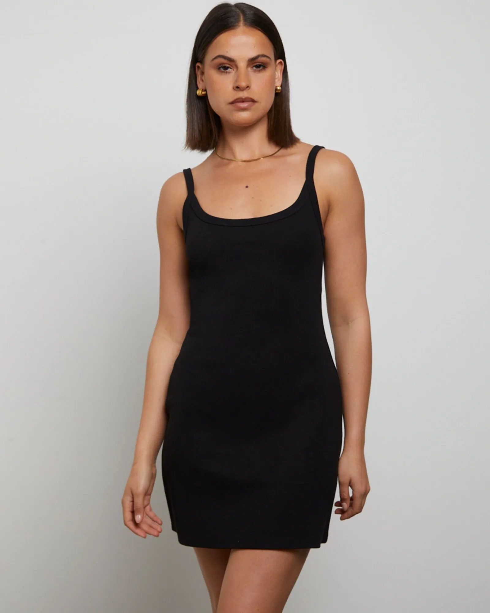 easy_aline_mini_dress_in__0-2.webp Outlet GENERAL PANTS CO. BASICS Easy A-Line Mini Dress In Black
