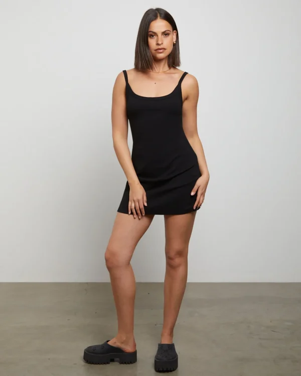 Outlet GENERAL PANTS CO. BASICS Easy A-Line Mini Dress In Black