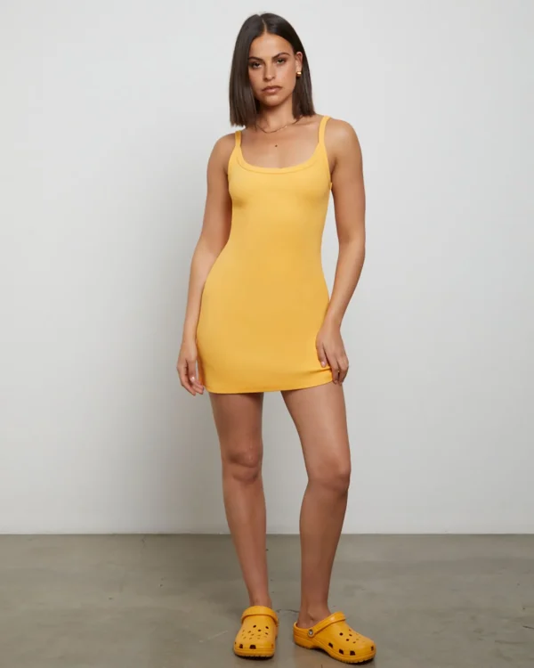 Cheap GENERAL PANTS CO. BASICS Easy A-Line Mini Dress In Orange