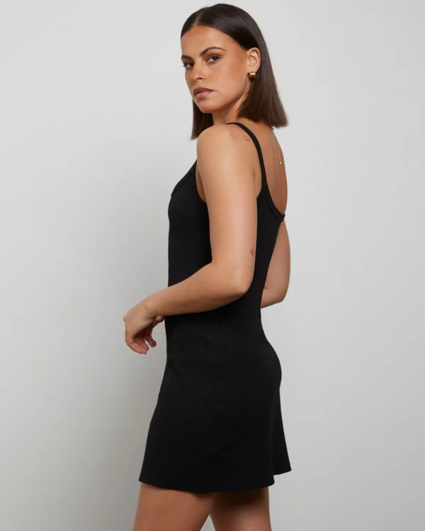 Outlet GENERAL PANTS CO. BASICS Easy A-Line Mini Dress In Black