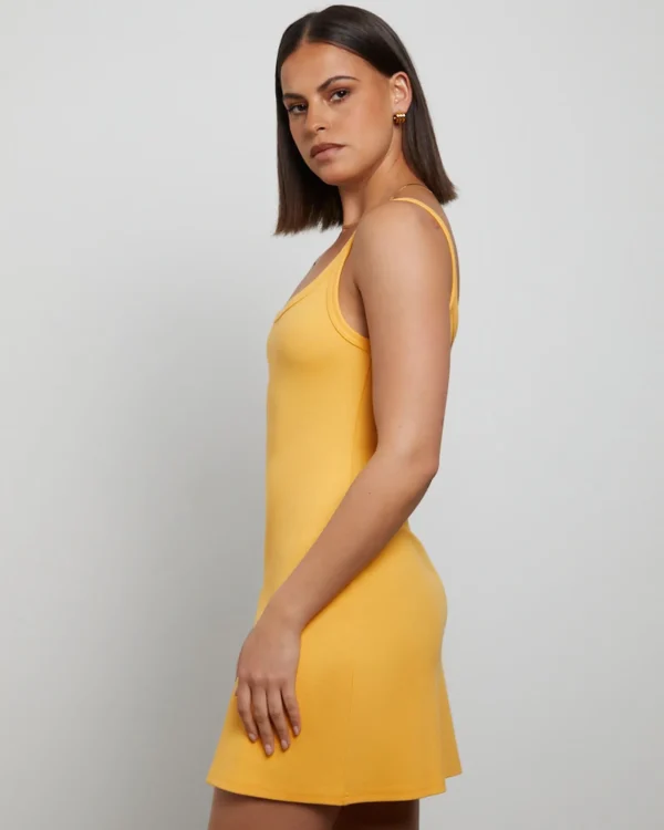 Cheap GENERAL PANTS CO. BASICS Easy A-Line Mini Dress In Orange