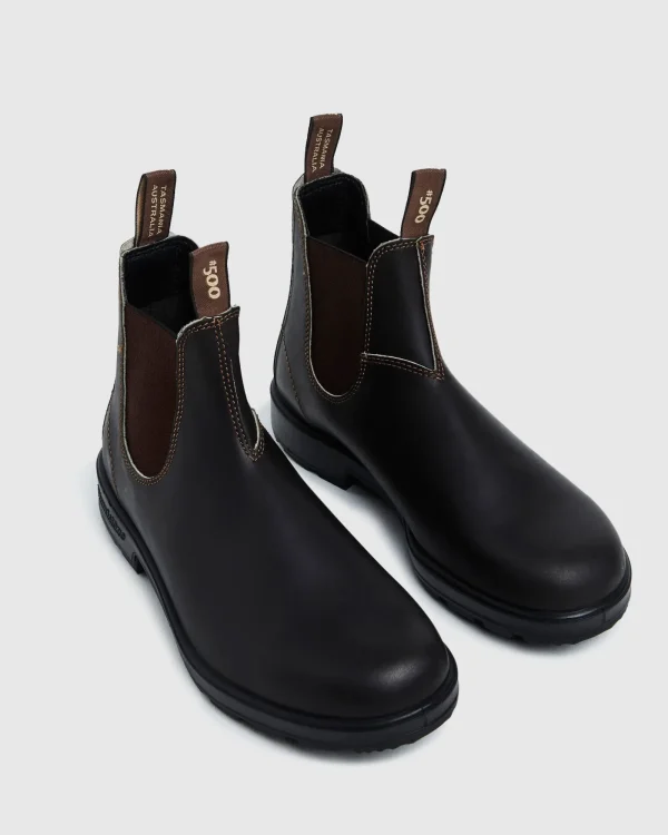 Shop BLUNDSTONE 500 Elastic Side Boots Brown