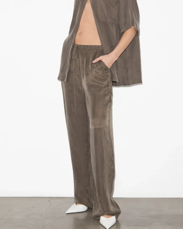 Discount STUDIO Ember Silky Jacquard Pj Pants In Coffee Brown