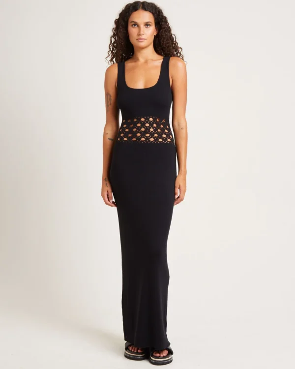 Best Sale SUBTITLED Emelina Crochet Maxi Dress Black