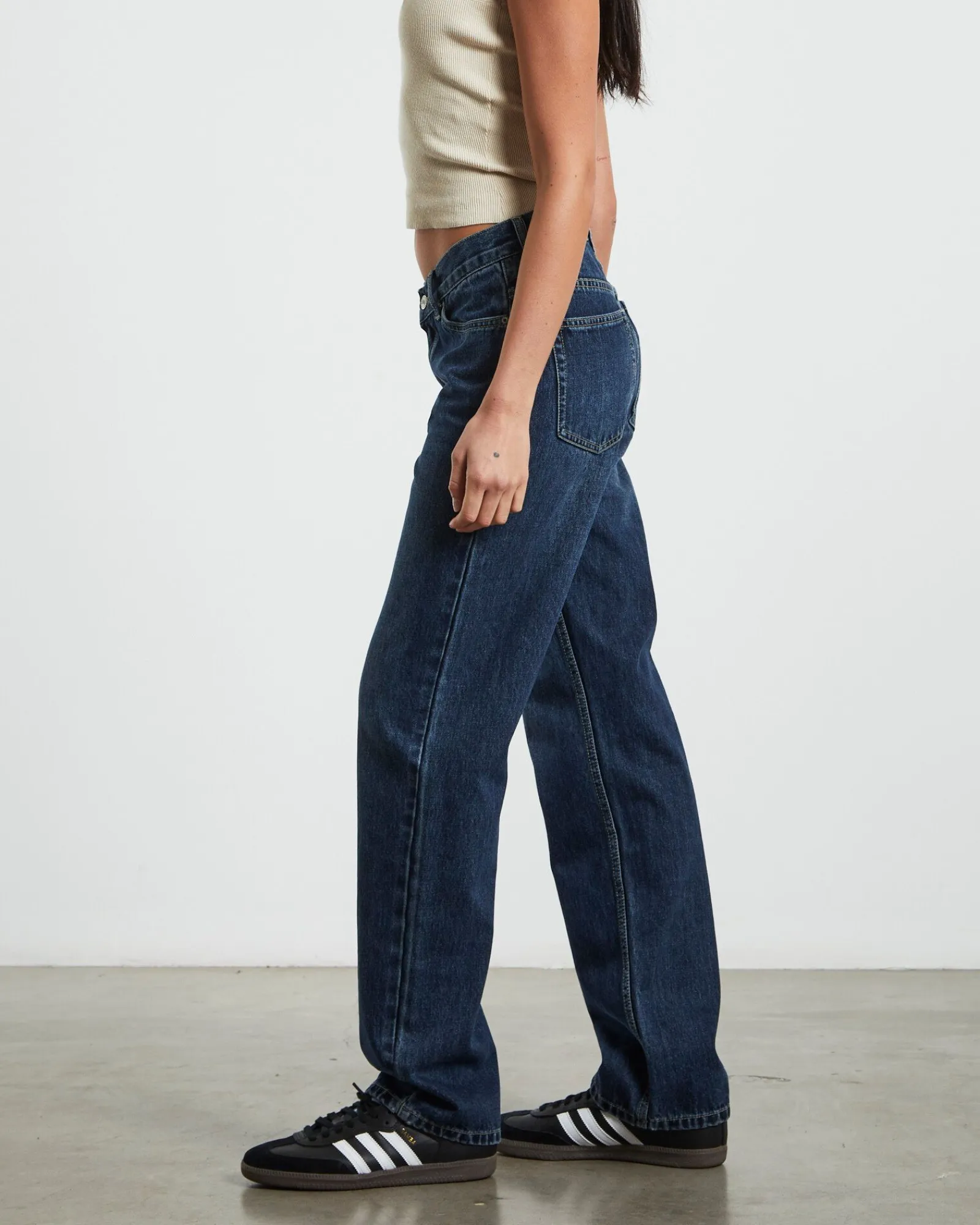 emmy_v_waist_straight_jea_1.webp Discount NEON HART Emmy V Waist Straight Jeans In Y2K Blue