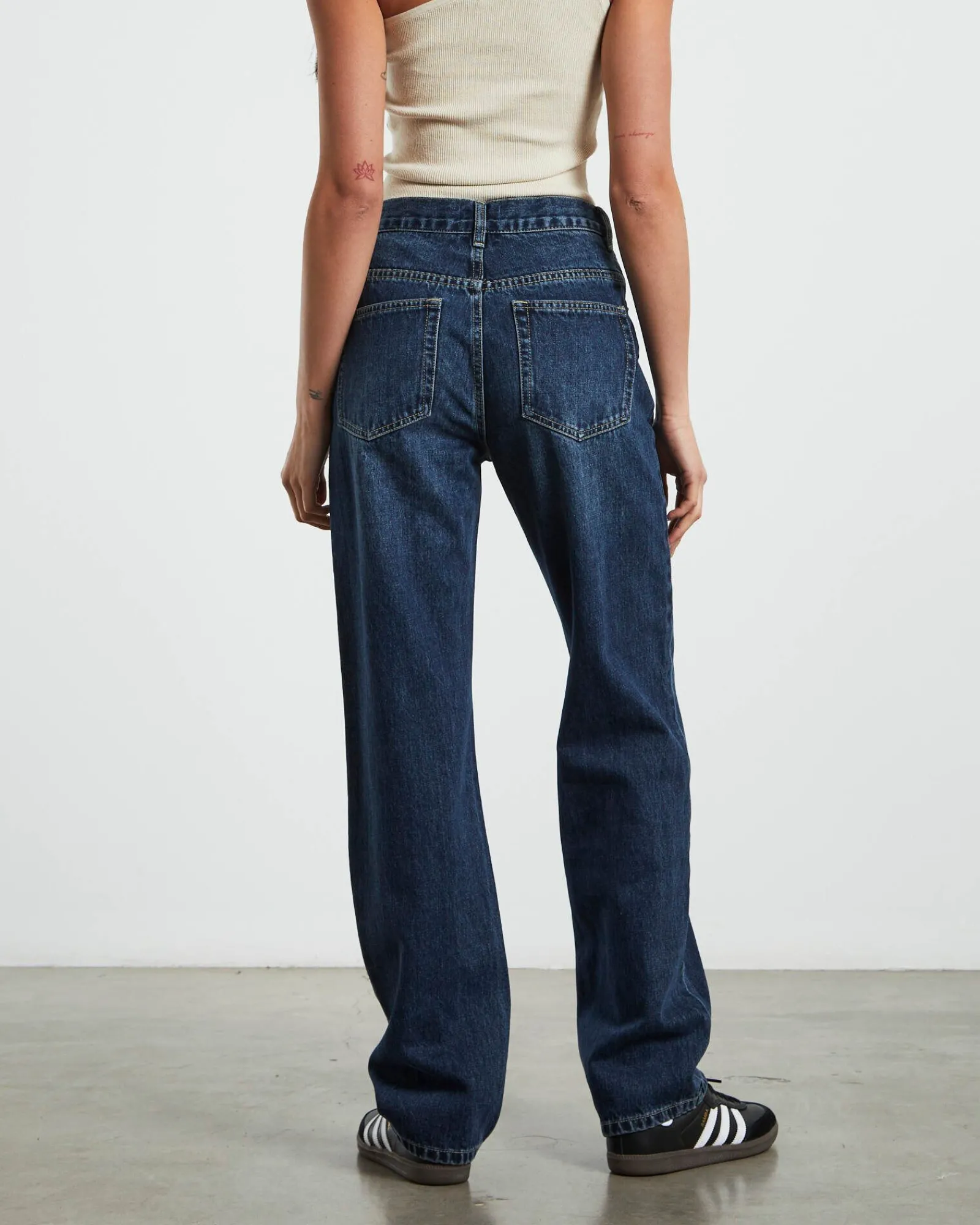 emmy_v_waist_straight_jea_2.webp Discount NEON HART Emmy V Waist Straight Jeans In Y2K Blue