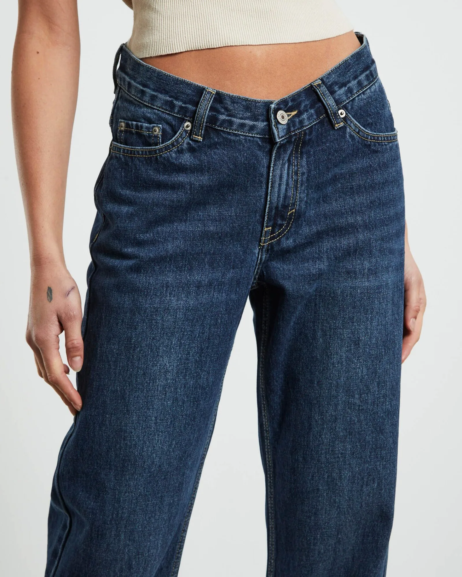 emmy_v_waist_straight_jea_5.webp Discount NEON HART Emmy V Waist Straight Jeans In Y2K Blue