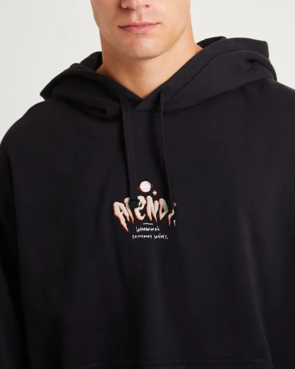 Discount AFENDS Enjoyment Recycled Pull On Hoodie Black