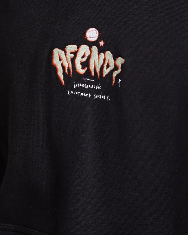 Discount AFENDS Enjoyment Recycled Pull On Hoodie Black