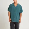 Best Sale THE CRITICAL SLIDE SOCIETY Ernie Resort Short Sleeve Shirt Green