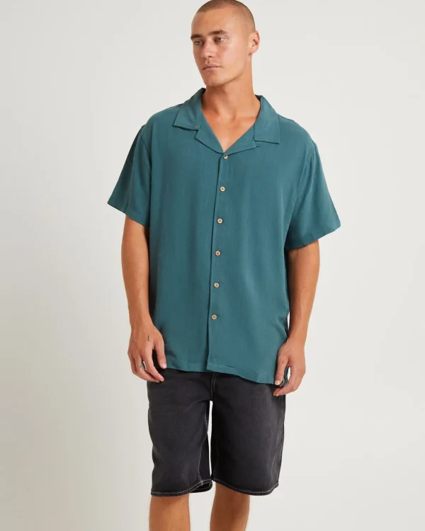 Best Sale THE CRITICAL SLIDE SOCIETY Ernie Resort Short Sleeve Shirt Green