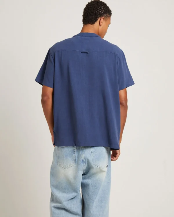 Sale THE CRITICAL SLIDE SOCIETY Ernie Short Sleeve Resort Shirt In Navy