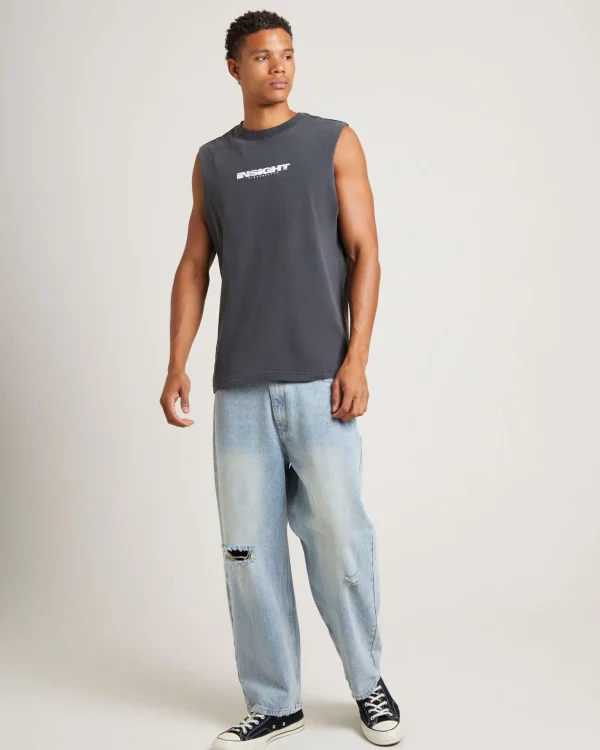 Online INSIGHT Establish Muscle Tank Tee In Vintage Black