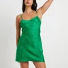 Flash Sale ALICE IN THE EVE Eva Jacquard Mini Slip Dress In Green