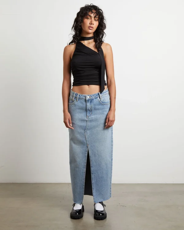 Flash Sale INSIGHT Eva Maxi Denim Skirt Hacker Blue