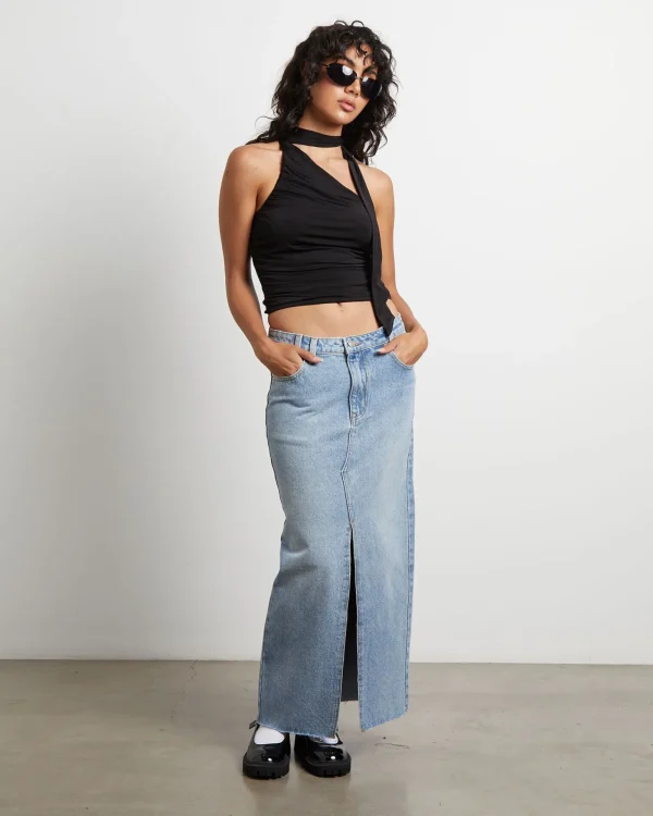 Flash Sale INSIGHT Eva Maxi Denim Skirt Hacker Blue