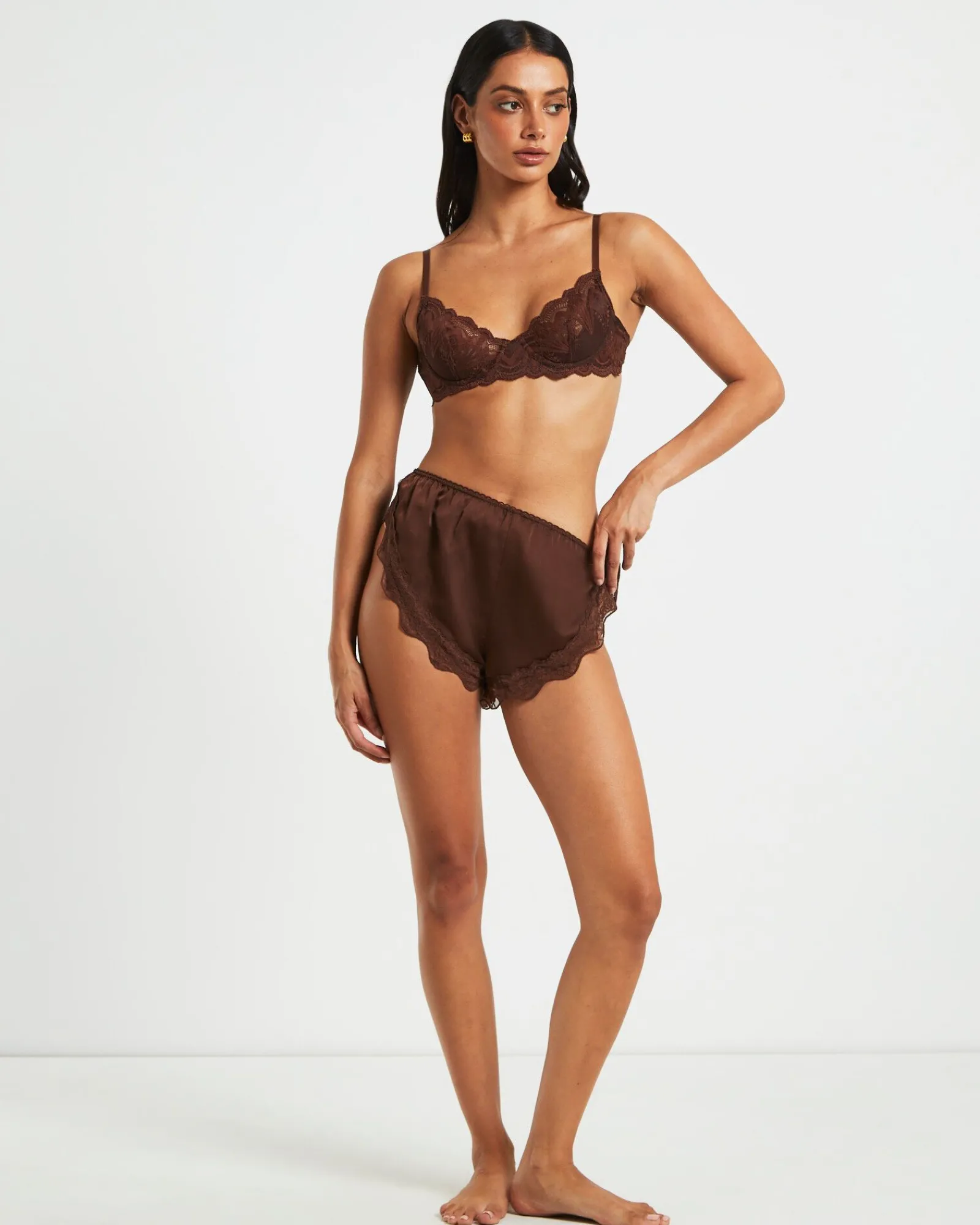 exie_cheeky_runner_silky__1.webp New LOVE NOTES Exie Cheeky Runner Silky Shorts In Chocolate Brown