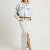 Clearance CALVIN KLEIN Extra Oversize Crop Denim Jacket