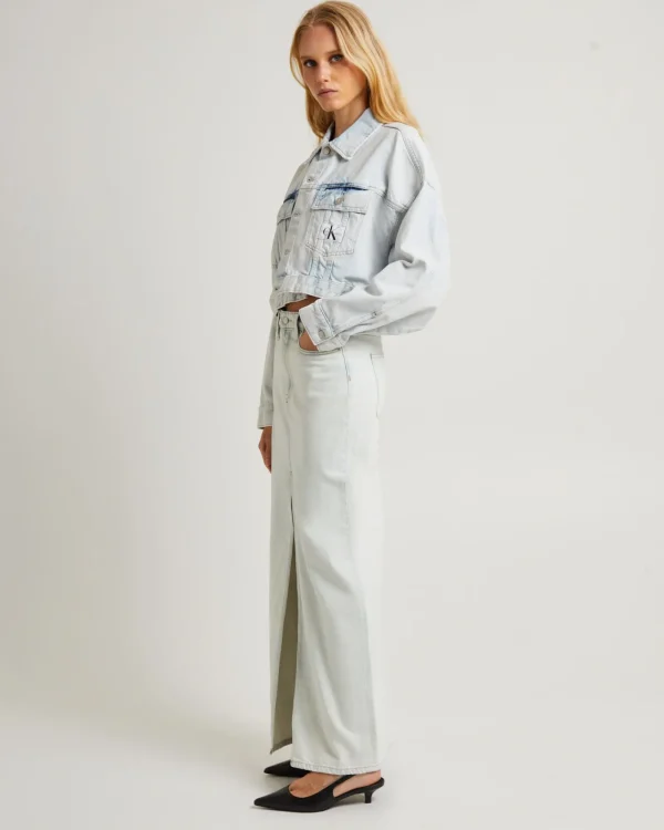 Clearance CALVIN KLEIN Extra Oversize Crop Denim Jacket