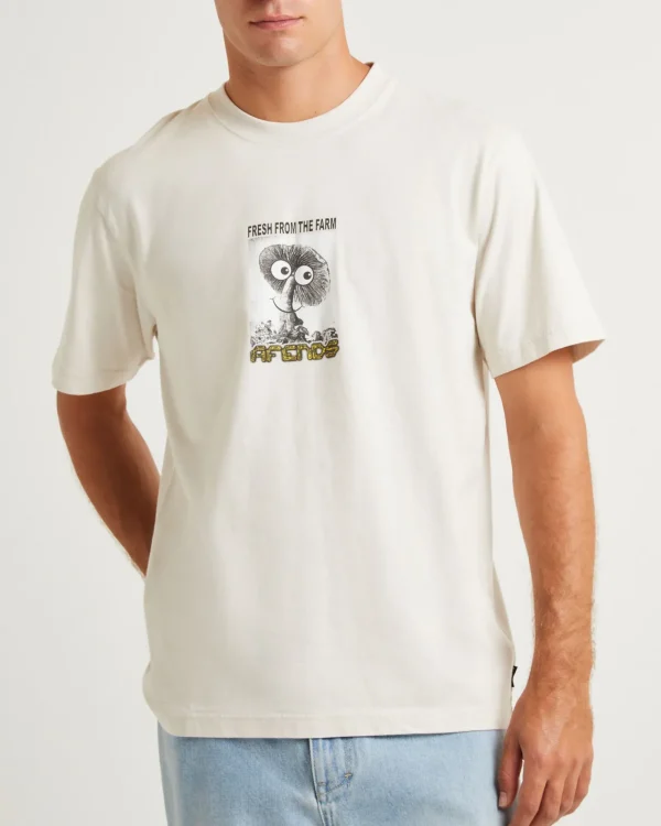 Flash Sale AFENDS Farm Fresh Recycled Retro Fit T-Shirt Moonbeam