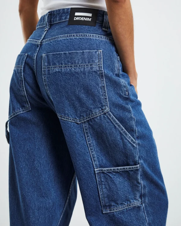 Cheap DR DENIM Faye Worker Jeans Pebble Mid Stone