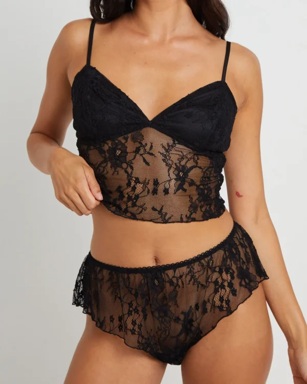 Outlet LOVE NOTES Fifi Fine Lace Cami In Black