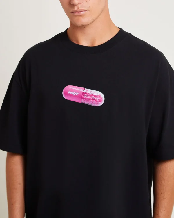 Cheap INSIGHT Fixture Short Sleeve T-Shirt In Black