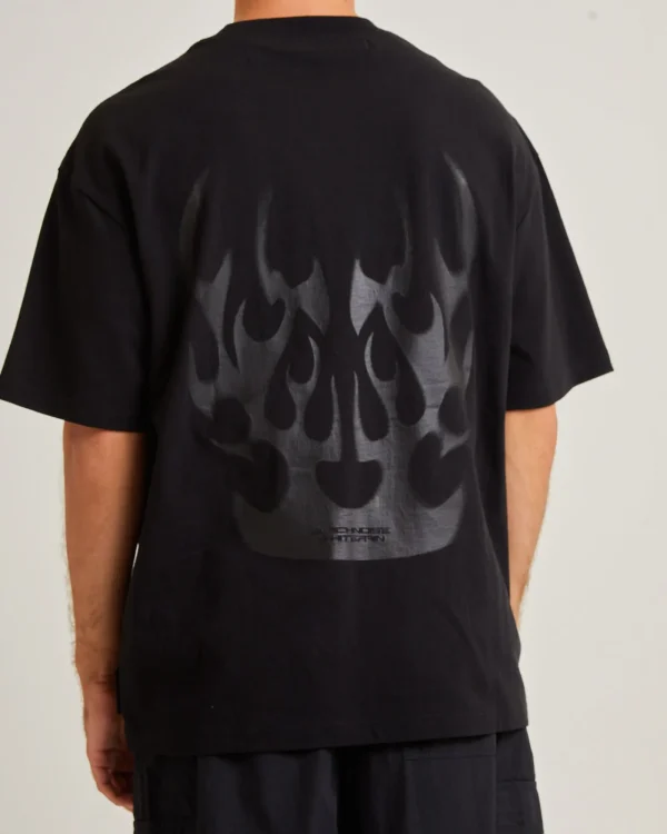 Flash Sale BLACK NOISE WHITE RAIN Flame Short Sleeve T-Shirt