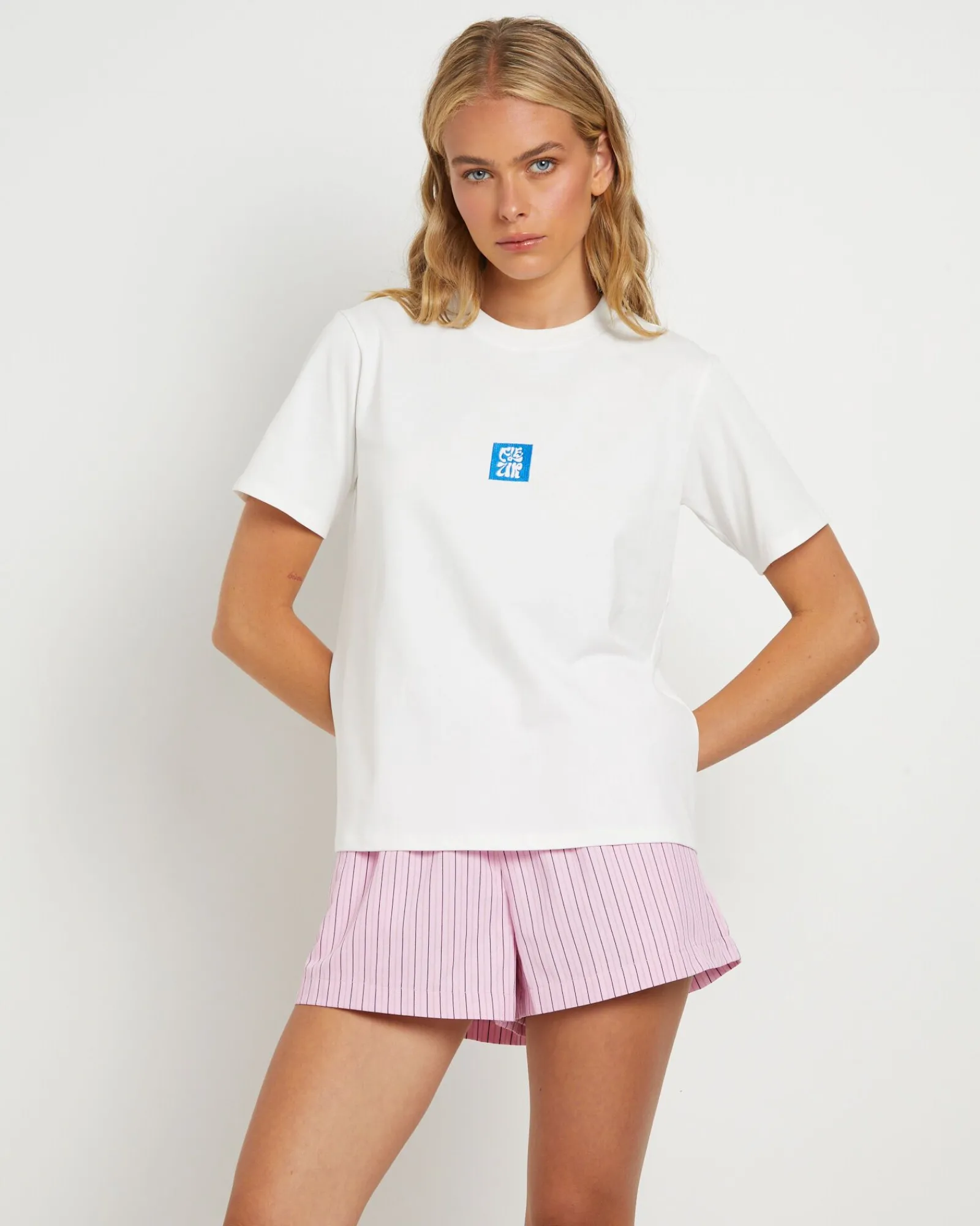 fleur_short_sleeve_tshirt_0.webp Clearance FLEUR BY BLANCA STUDIO Fleur Short Sleeve T-Shirt In White