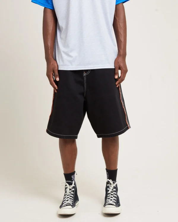 New RUSTY Flip Daddy Draggin Denim Jorts Black Out