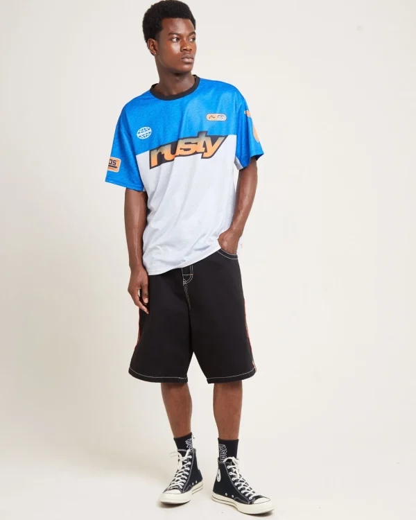 New RUSTY Flip Daddy Draggin Denim Jorts Black Out