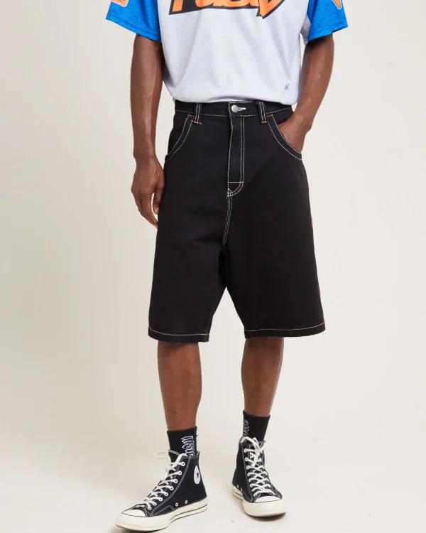 New RUSTY Flip Daddy Draggin Denim Jorts Black Out