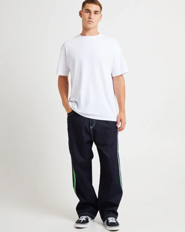Fashion RUSTY Flip Daddy Jeans Raw Dawg Blue