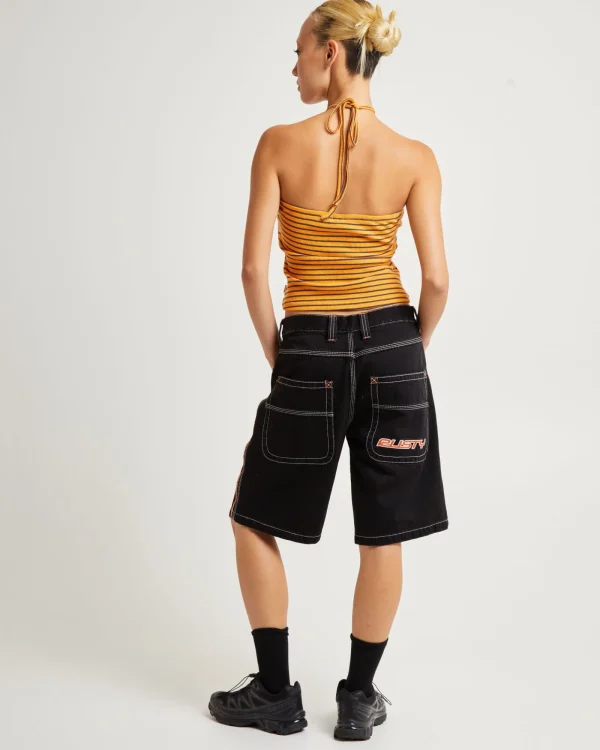 Shop RUSTY Flip Mommy Low Rise Wide Leg Denim Shorts