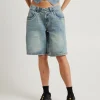 Shop RUSTY Flip Mommy Tapeless Low Rise Denim Shorts