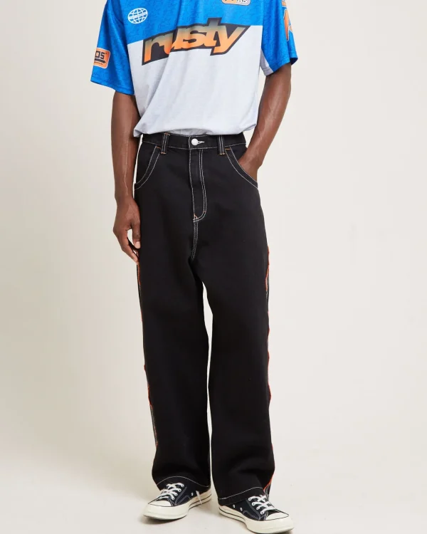 Cheap RUSTY Flippy Daddy 2.0 Jeans Black Out