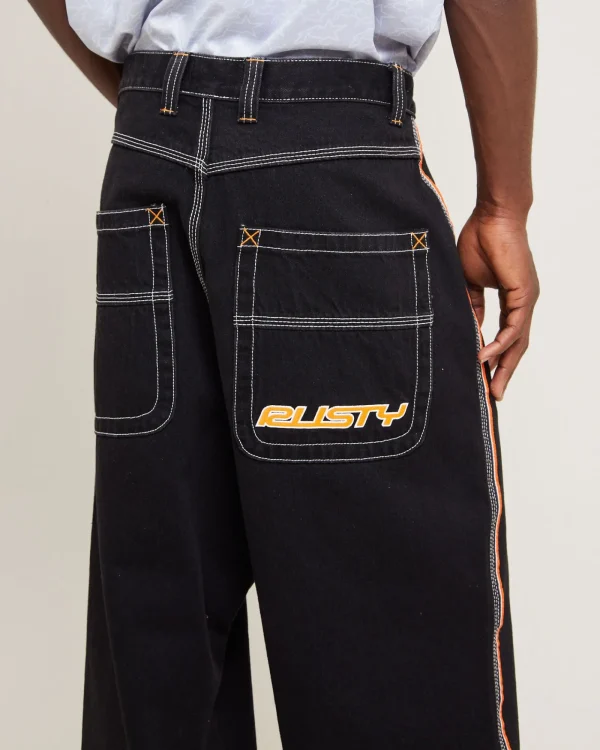 Cheap RUSTY Flippy Daddy 2.0 Jeans Black Out