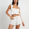 Clearance SUBTITLED Franki Peplum Top In White